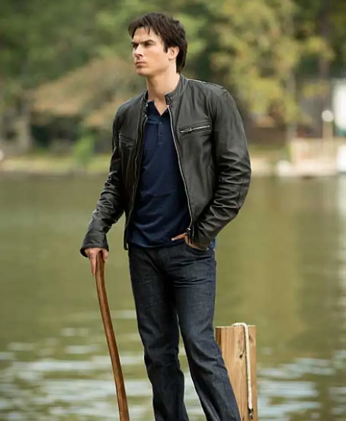 Damon Salvatore The Vampire Diaries Leather Jacket Damon Salvatore The Vampire Diaries Leather Jacket