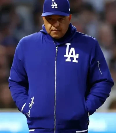 Dave Roberts LA Dodgers Blue Bomber Jacket