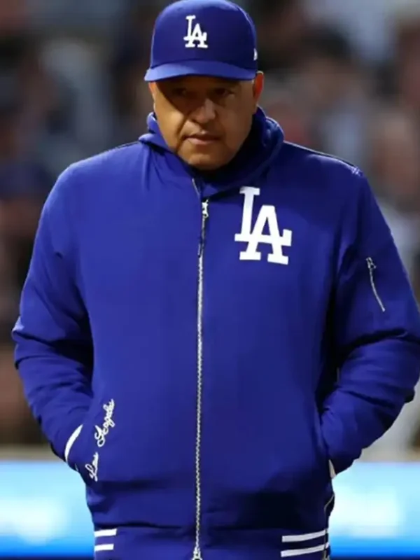 Dave Roberts LA Dodgers Blue Bomber Jacket