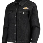 Denim Los Angeles Lakers Black Jacket