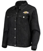 Denim Los Angeles Lakers Black Jacket