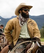 Denim Richards Yellowstone Mens Cotton Yellow Jacket