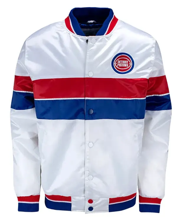 Detroit Pistons 35th Anniversary White Jacket Detroit Pistons 35th Anniversary White Jacket