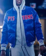 Detroit Pistons Blue Down Bubble Jacket