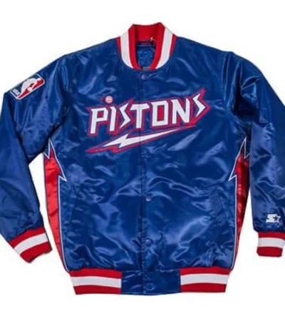 Detroit Pistons Classic Varsity Satin Jacket