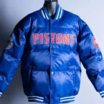 Detroit Pistons Down Bubble Blue Jacket
