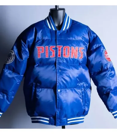 Detroit Pistons Down Bubble Blue Jacket