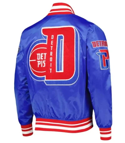 Detroit Pistons Finals 3x Champions Mash Up Capsule Royal Satin Jacket