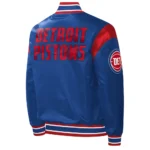 Detroit Pistons Force Play Varsity Satin Blue Jacket