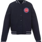 Detroit Pistons Navy Poly Twill Jacket