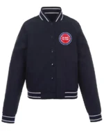 Detroit Pistons Navy Poly Twill Jacket