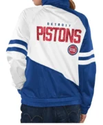 Detroit Pistons Track Blue and White Jacket