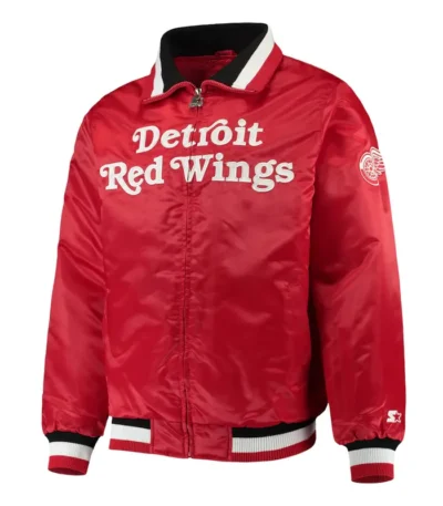 Detroit Red Wings Captain II Red Satin Jacket