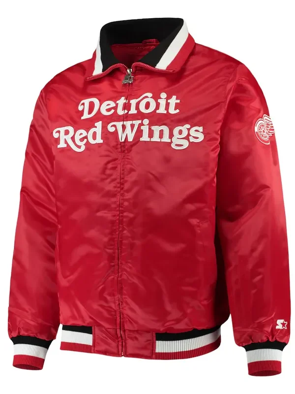 Detroit Red Wings Captain II Red Satin Jacket