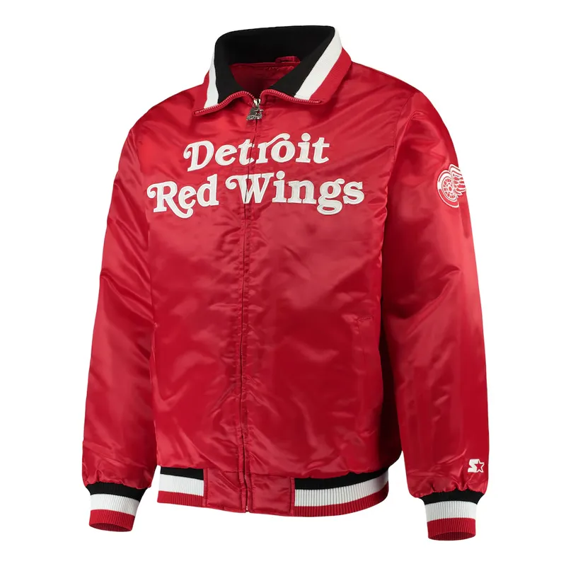Detroit Red Wings Captain II Red Satin Jacket Detroit Red Wings Captain II Red Satin Jacket