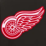 Detroit Red Wings Front-Hit Black Poly Twill Jacket
