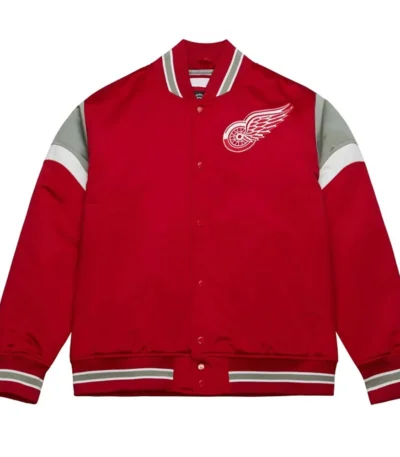 Detroit Red Wings Red Heavyweight Satin Jacket