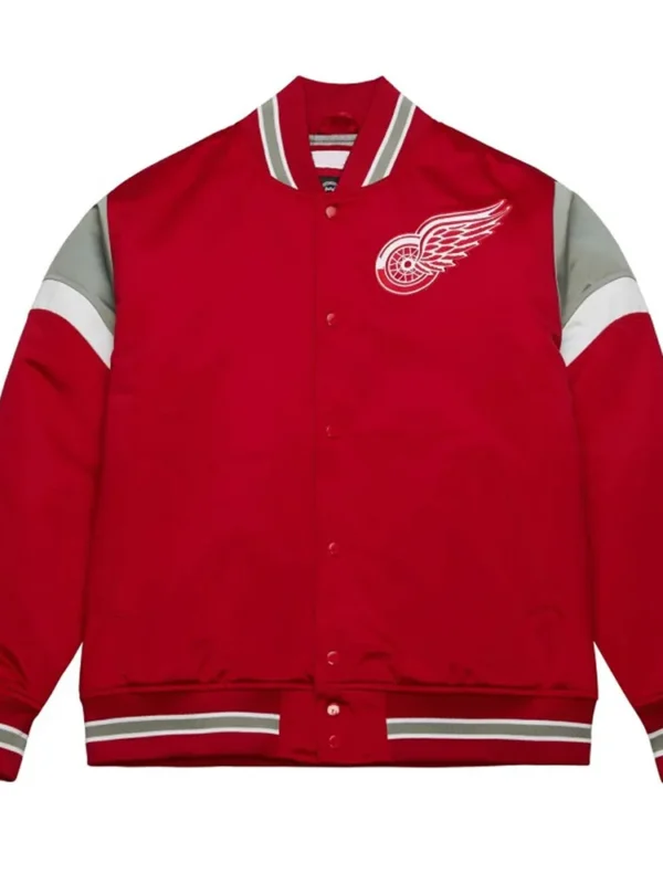 Detroit Red Wings Red Heavyweight Satin Jacket
