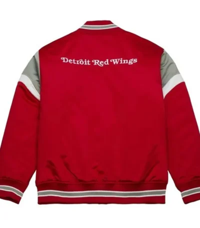 Detroit Red Wings Red Heavyweight Satin Jacket