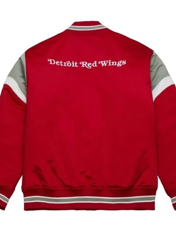 Detroit Red Wings Red Heavyweight Satin Jacket