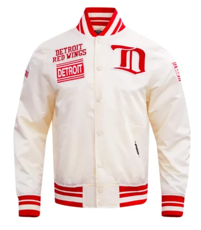 Detroit Red Wings Retro Classic Rib Satin Jacket