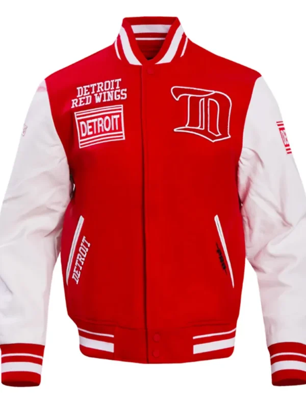 Detroit Red Wings Retro Classic Rib Varsity Jacket