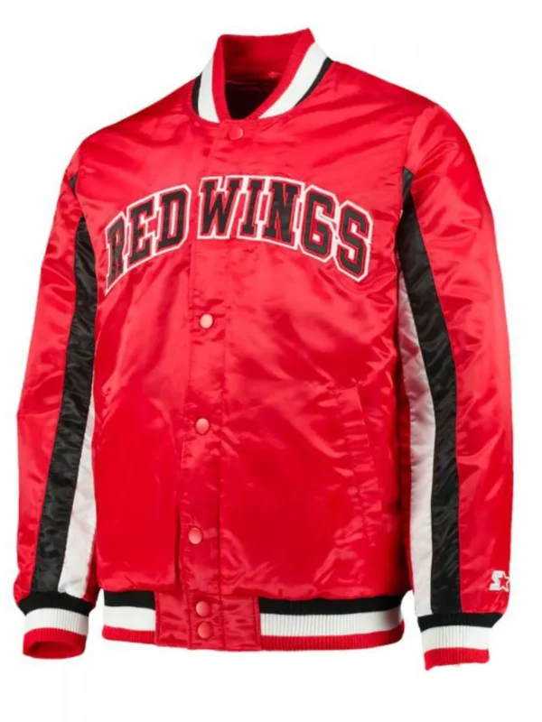 Detroit Red Wings Starter Red Satin Jacket