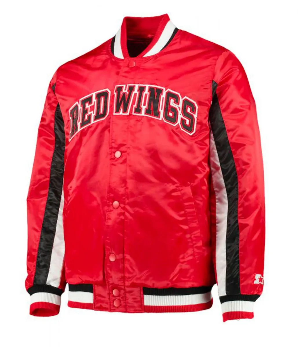 Detroit Red Wings Starter Red Satin Jacket Detroit Red Wings Starter Red Satin Jacket