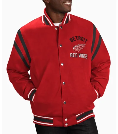 Detroit Red Wings Tailback Red Varsity Jacket