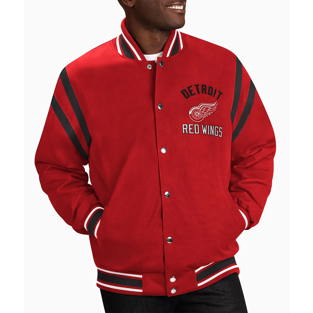 Detroit Red Wings Tailback Red Varsity Jacket Detroit Red Wings Tailback Red Varsity Jacket