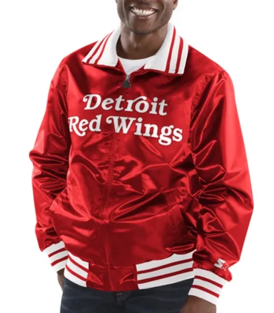 Detroit Red Wings The Captain Red Satin Jacket