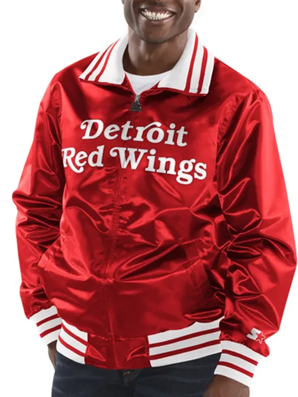 Detroit Red Wings The Captain Red Satin Jacket