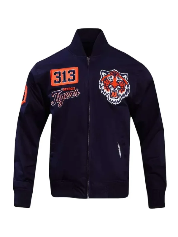 Detroit Tigers Area Code Navy Jacket