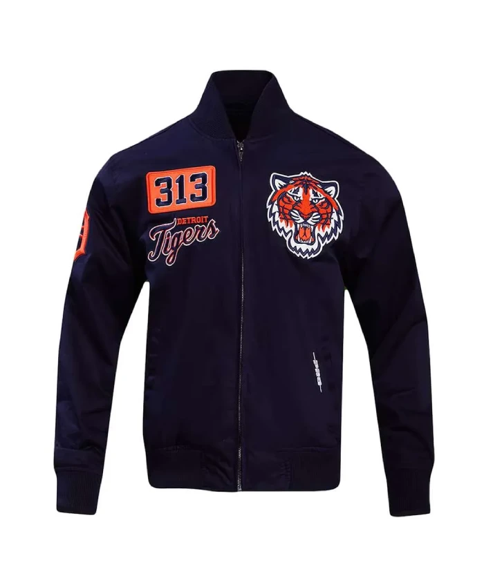 Detroit Tigers Area Code Navy Jacket Detroit Tigers Area Code Navy Jacket