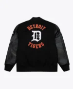 Detroit Tigers Black Out Vintage Logo Varsity Jacket