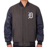 Detroit Tigers Charcoal/Navy Varsity Jacket