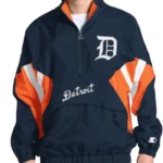 Detroit Tigers Cooperstown Chief Navy Half-Zip Pullover