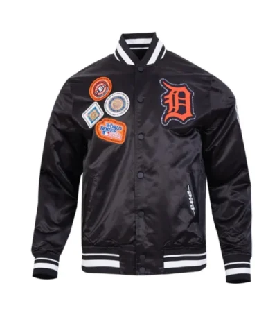 Detroit Tigers Diy Pick Stitch Classic Rib Satin Jacket