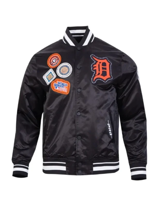 Detroit Tigers Diy Pick Stitch Classic Rib Satin Jacket