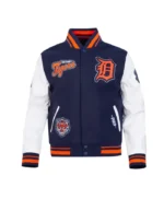 Detroit Tigers Diy Pick Stitch Classic Rib Varsity Jacket