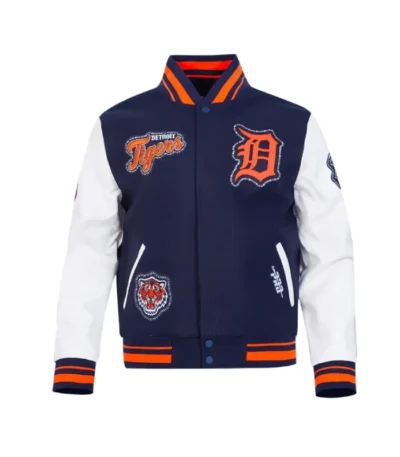 Detroit Tigers Diy Pick Stitch Classic Rib Varsity Jacket