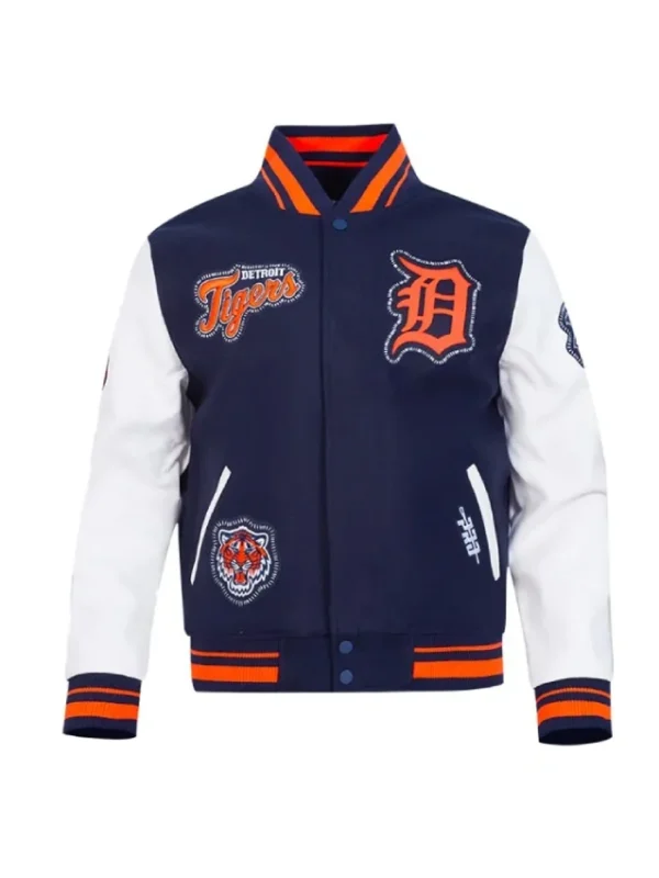 Detroit Tigers Diy Pick Stitch Classic Rib Varsity Jacket