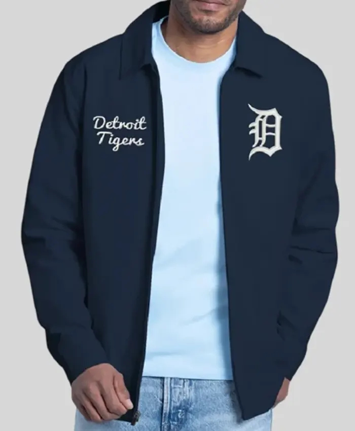 Detroit Tigers Franchise Navy Varsity Jacket Detroit Tigers Franchise Navy Varsity Jacket