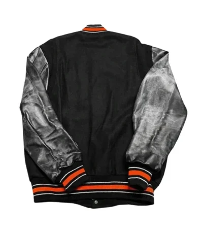 Detroit Tigers Black Letterman Jacket