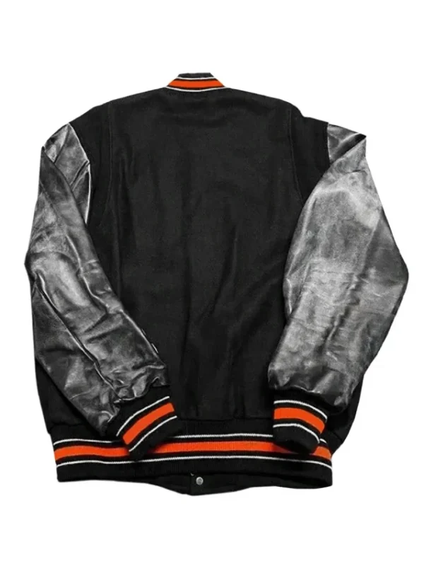 Detroit Tigers Black Letterman Jacket