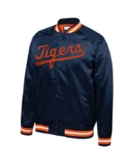 Detroit Tigers Lightweight Navy Satin Jacket
