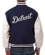 Detroit Tigers Navy and White Varsity Jacket
