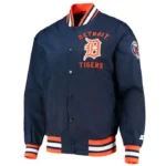 Detroit Tigers Navy Bomber Satin Jacket