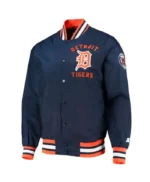 Detroit Tigers Navy Bomber Satin Jacket