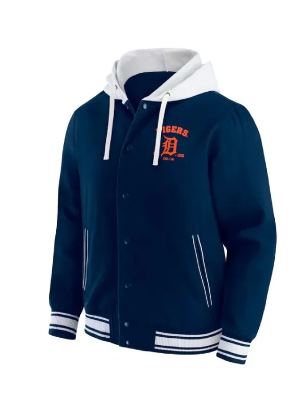 Detroit Tigers Navy Cotton Hooded Jacket